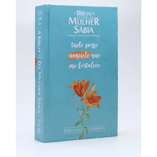 A Bíblia de Estudo da Mulher Sábia | RC | Harpa Avivada e Corinhos | Letra Grande | Capa Dura | Tudo Posso