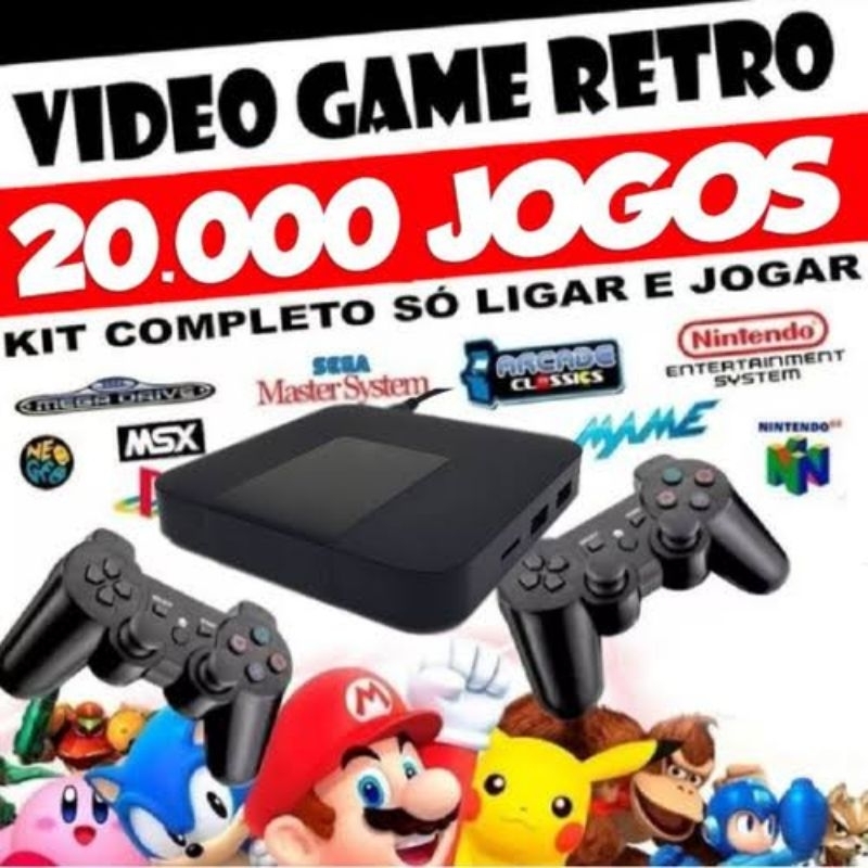 20 mil Jogos vídeo game 4K 2 controle envio do Brasil não será taxado Pronto entrega Clássico retro sem fio game U8 console
