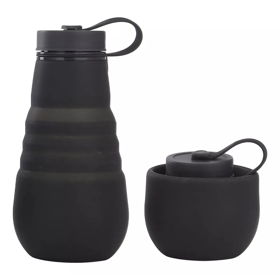 Garrafa Silicone Retrátil Dobrável 500 Ml