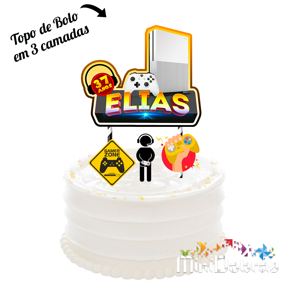 topo de bolo game em Promoção na Shopee Brasil 2023