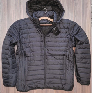 Jaqueta puffer masculina preta