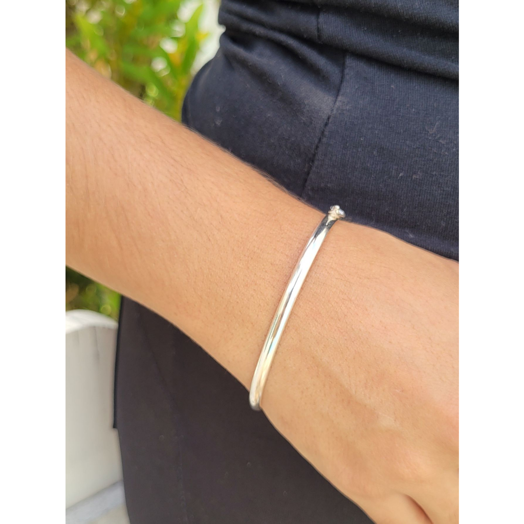 Bracelete Prata 925 Legítima Fio 4mm