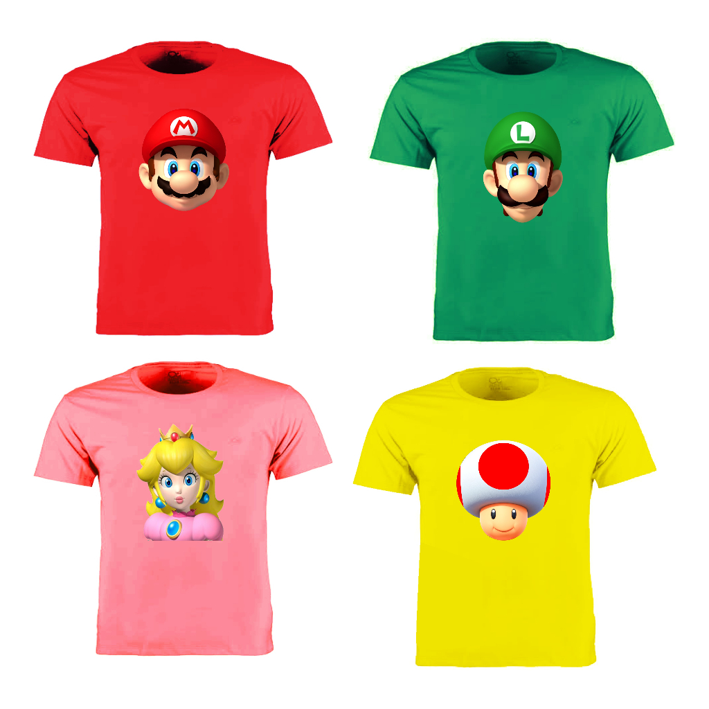 Camiseta Masculina Jogo Super Mario World Estampa Hd Md04