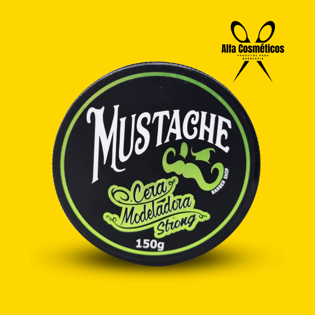 Cera modeladora Strong da Mustache - Mega Fixação 150g( antiga pomada strong)