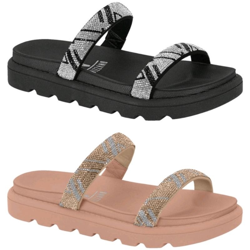 Tamanco Feminino Strass Vizzano Papete Birken Brilho | Shopee Brasil