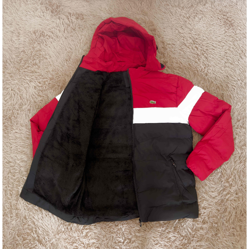 Casaco Blusa de Frio Puffer Bobojaco Vermelho Peluciado por Dentro