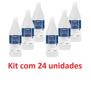 Kit Com 24 unidades de Soro Fisiológico 0,9% Farmax 500ml Cloreto de Sódio Sorimax – Envio imediato