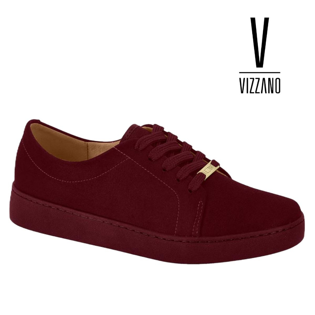 Vizzano Camurça TÃªnis Vizzano Suede Vizzano Vinho Tenis Feminino
