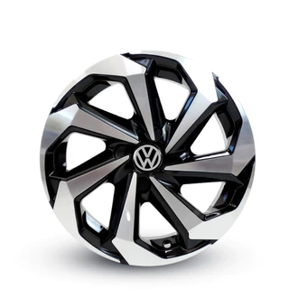 Jogo 4 Calotas Esportiva Spider Aro 13/14/15 Prata/Preto Vw Fox Gol Voyage Up Saveiro