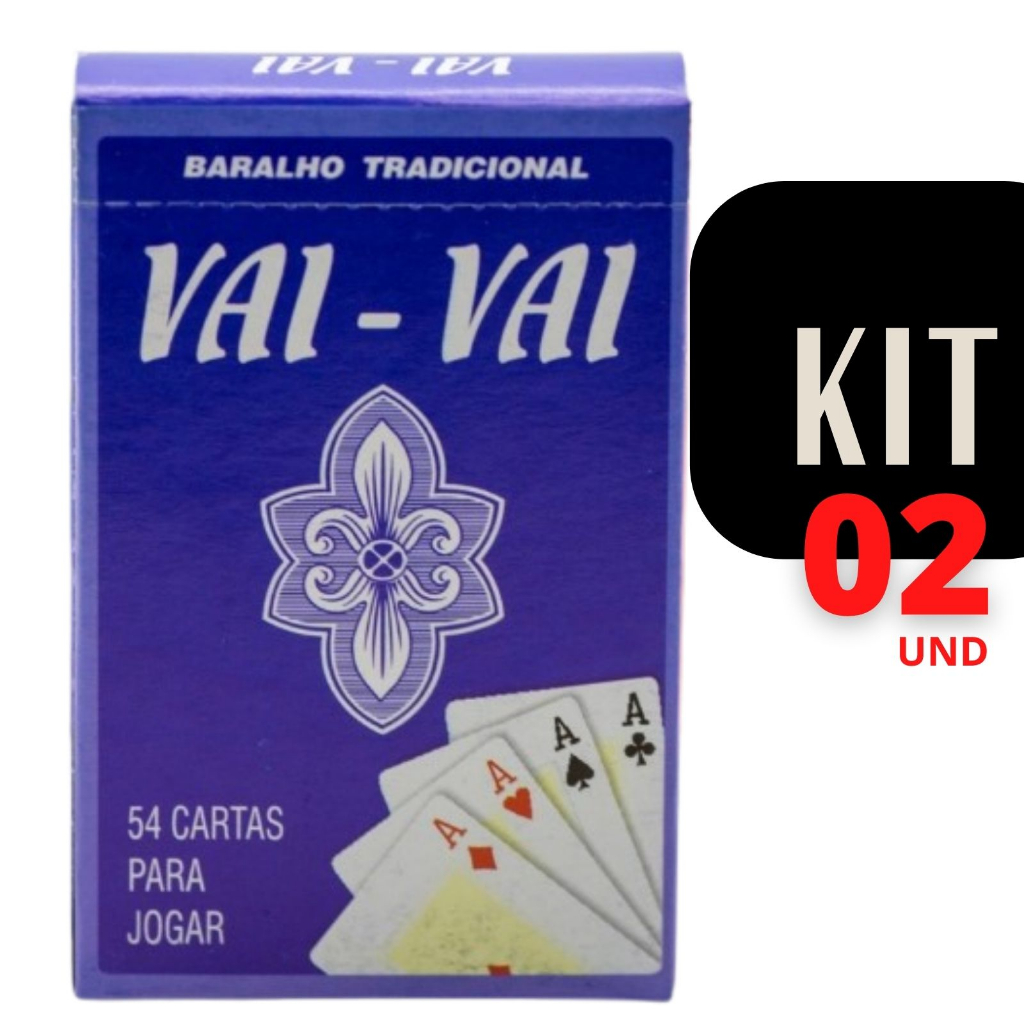 Kit - 02 Jogos de Cartas Baralho Tradicional Vai-Vai - Mini71 na Web