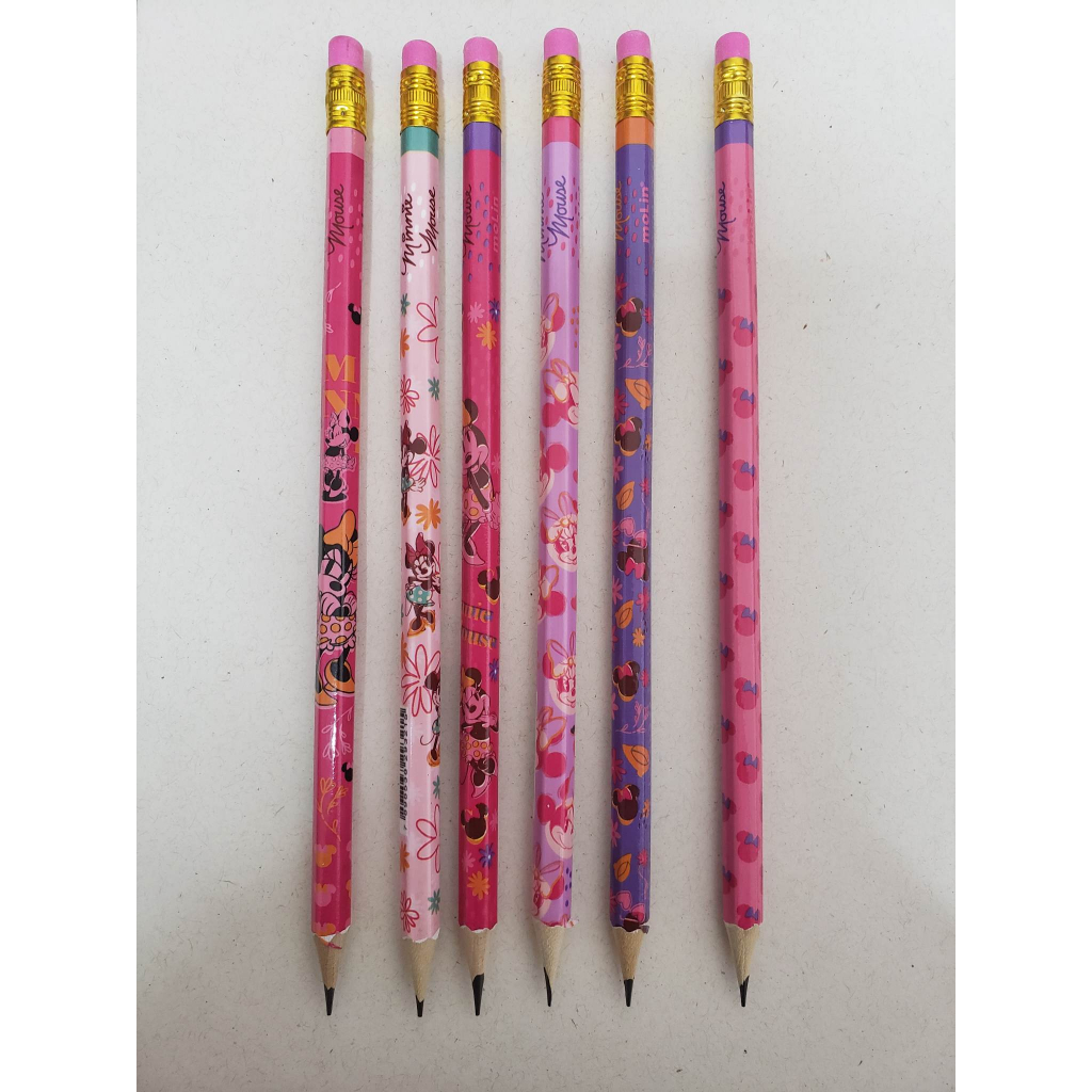 Kit c/ 3 unidades Lápis HB nº2 c/ borracha Minnie/Mickey Kit c/ 3 unidades Lápis HB nº2 c/ borracha Minnie/Mickey