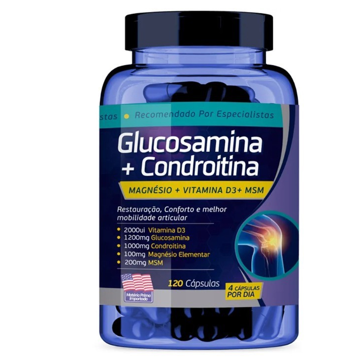 Glucosamina 1200mg e Condroitina 1000mg - 120 Cápsulas | Shopee Brasil