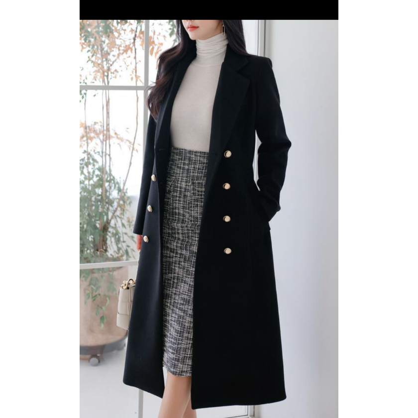 Trench Feminino Estilo Coreano Lanterna Manga Duplo Peito