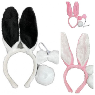 Kit Arco De Coelho Com Rabinho e Gravata Festa Fantasia Decoração