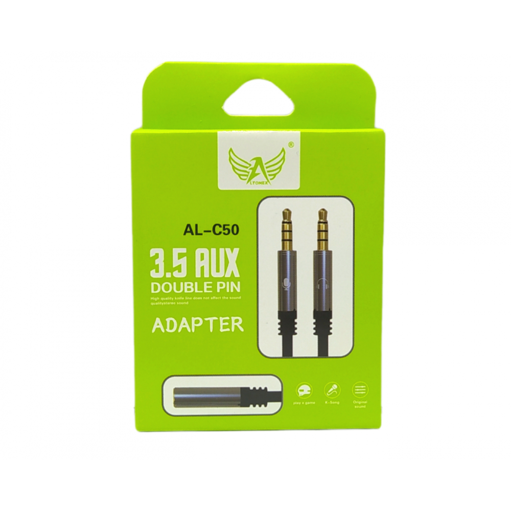 Cabo De Áudio Adaptador 1 - P3(fêmea) X 2 - P2(macho)