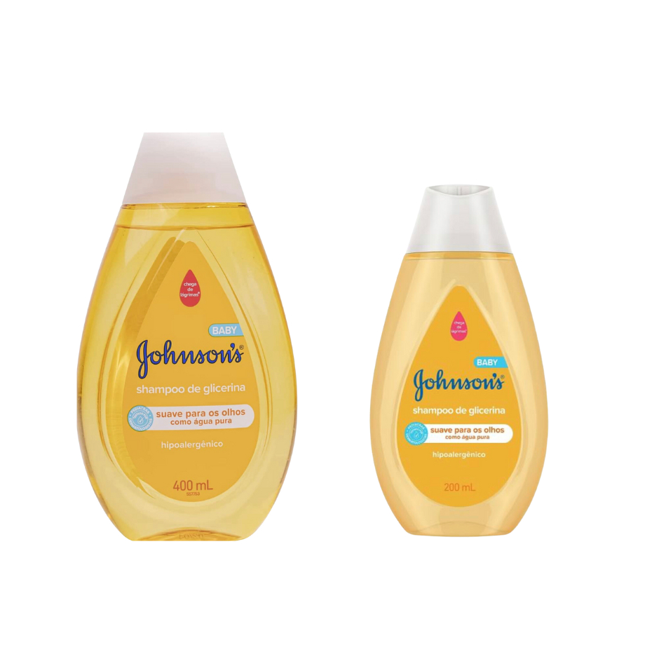 Kit Shampoo Neutro Glicerina Johnson's Baby Regular 750ML e 200ML