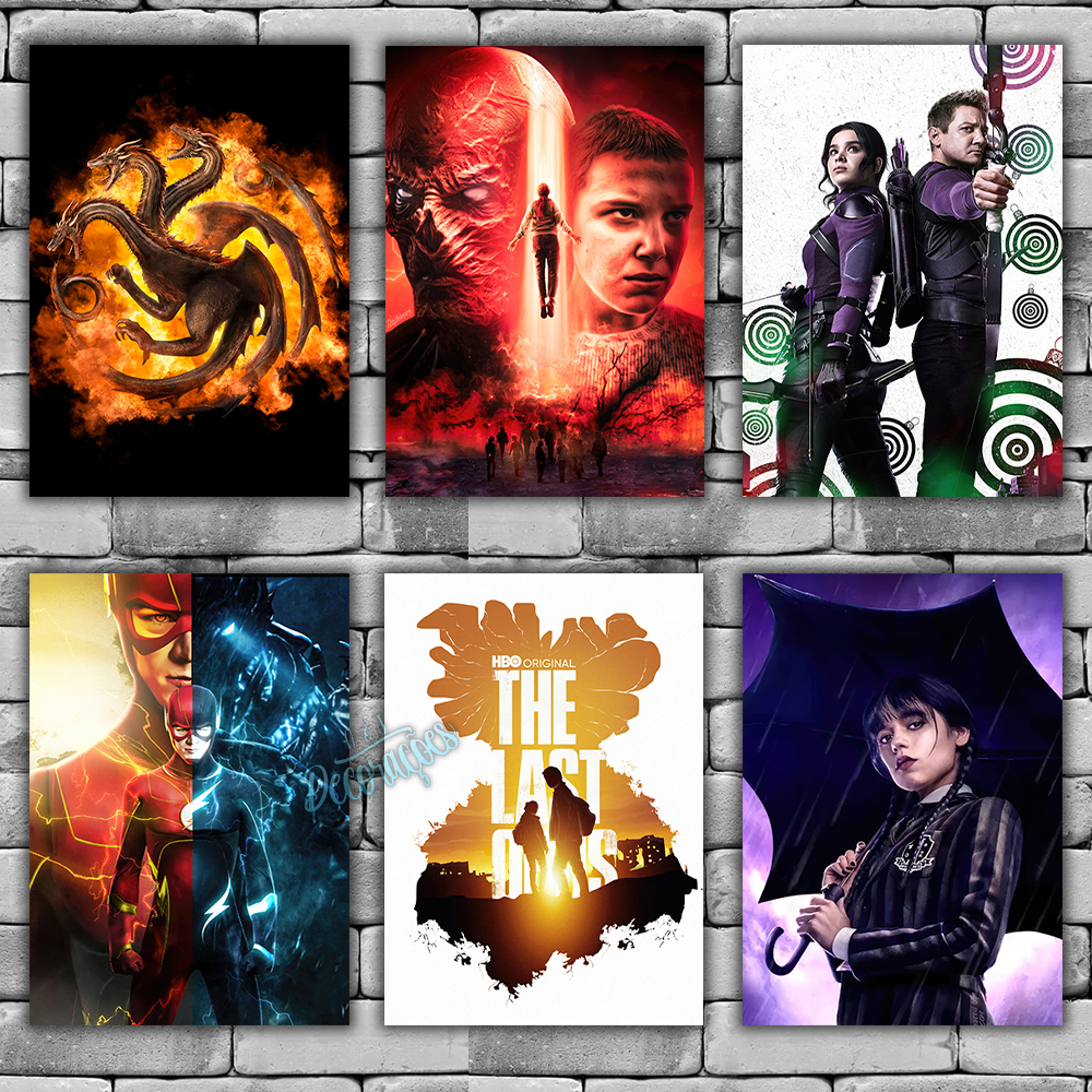 Placas Decorativas Quadros Séries Diversas 16 a 30 - Séries Aleatórias Seriados