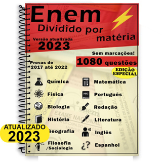Enem 2023 provas separadas por matéria 2017 até 2022