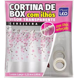 Cortina Para Box Com Ilhós Reforçado Lavável