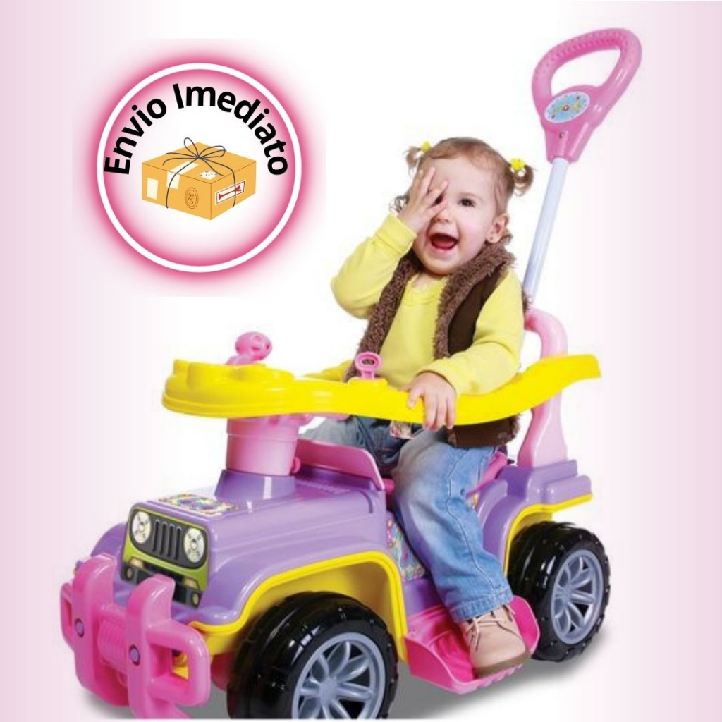 Carrinho De Passeio Infantil Jip Jip Menina Com Empurrador | Shopee Brasil