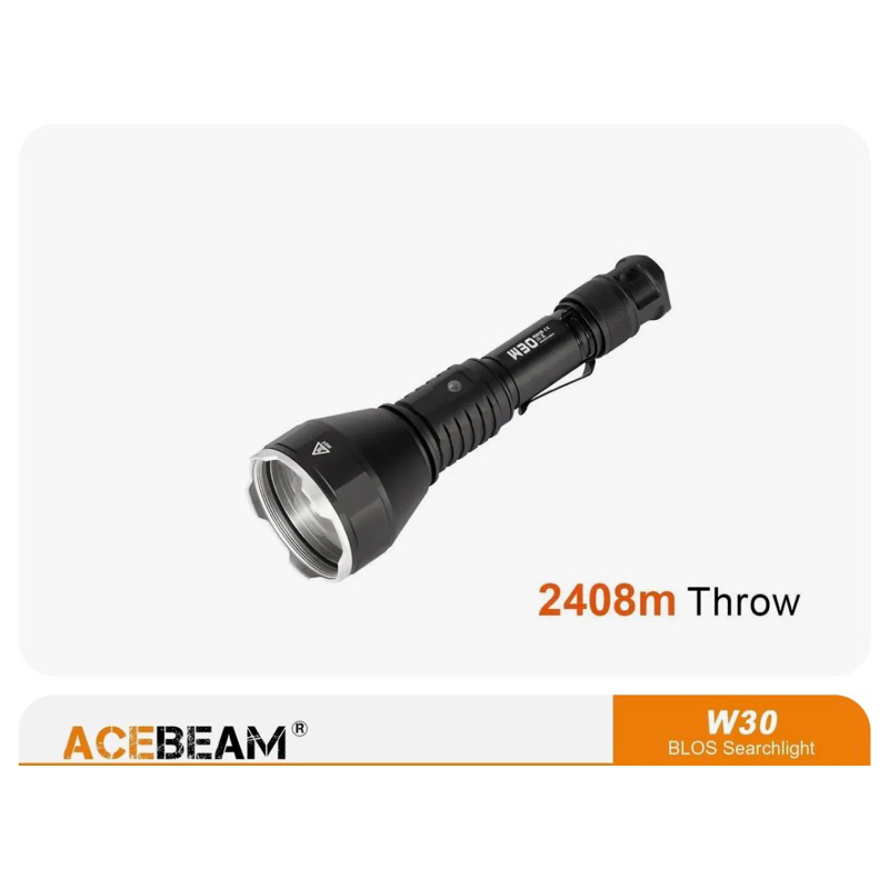 Lanterna Acebeam W30 Longrange Lep Flashlight 2408m | Shopee Brasil
