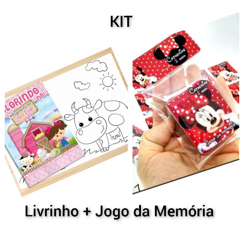 Kit Diversão Revista Colorir + Jogo da Memória