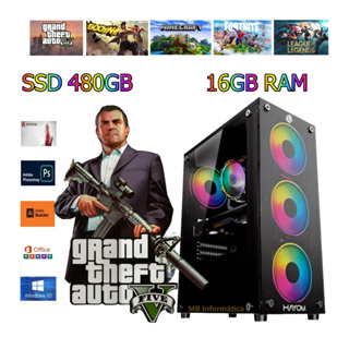 CPU Gamer RGB GTA5 16GB Ram + SSD 480GB + Placa de Video 2GB c/ garantia e suporte pós venda + NOTA FISCAL