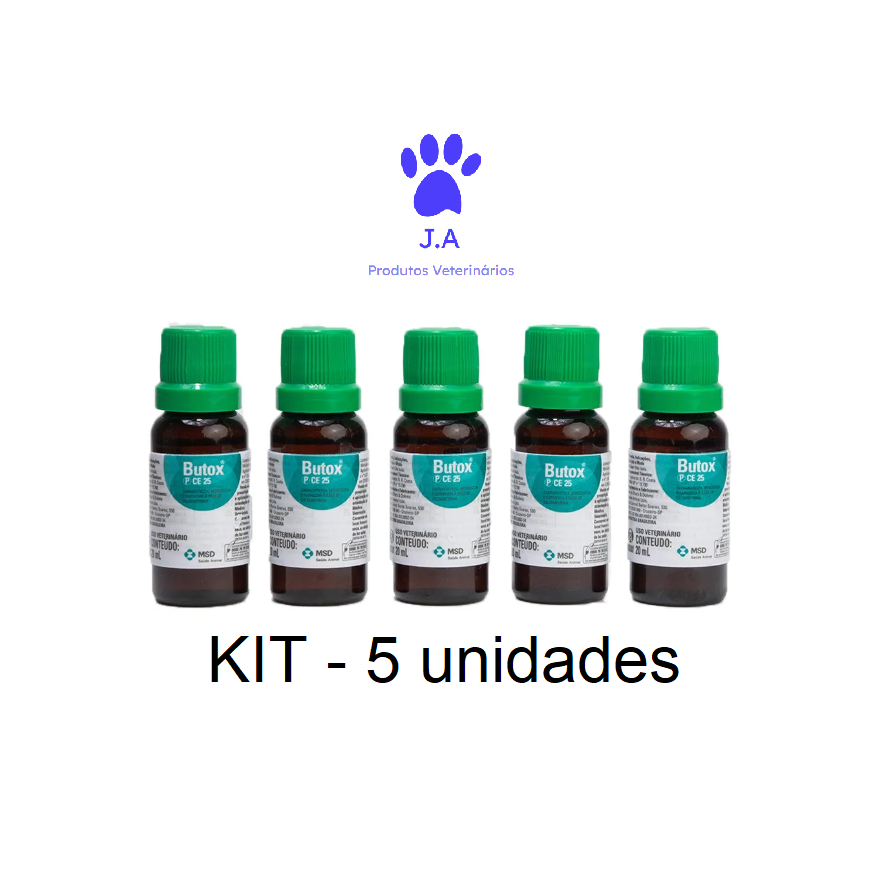 Butox MSD- Carrapaticida, mosquicida, sarnicida 20ml - Kit 5 unidades ...