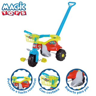 Triciclo Motoca Infantil super heróis com haste Samba toys - Rede