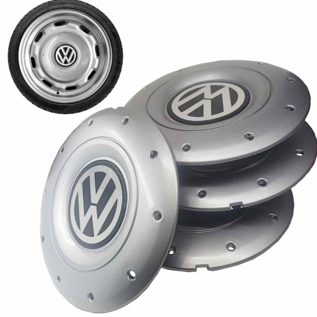 Jogo 4 Calota Prata roda ferro aro Gol, Fox Voyage parati UP