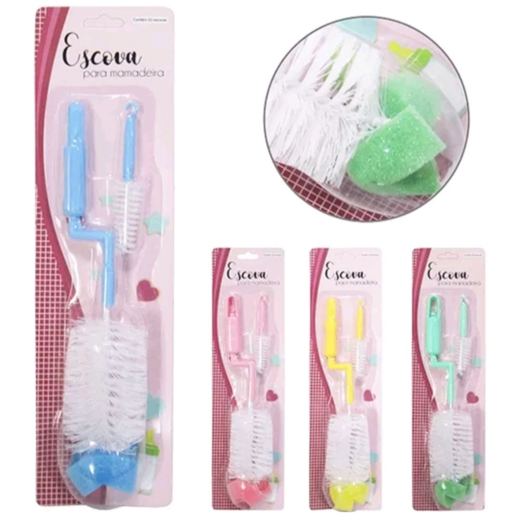 CONJUNTO DE ESCOVA LAVA MAMADEIRA LULLY