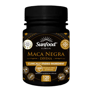 Maca Negra Divina 1000mg 120 Cápsulas Sunfood Clinical