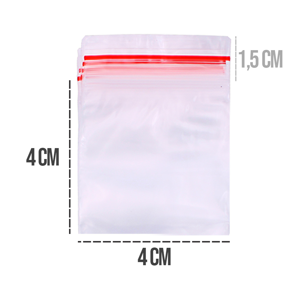 Saco Zip Lock 4x4 cm Pct 1000 un - N0 | Shopee Brasil
