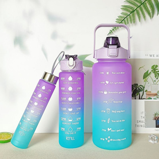 Kit 3 Garrafa Agua Squeeze Galão Com Adesivos Lembretes beber Agua Pronta Entrega