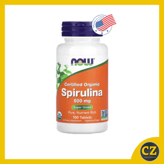 Organic Spirulina 500mg (100 Cápsulas) - Now Foods