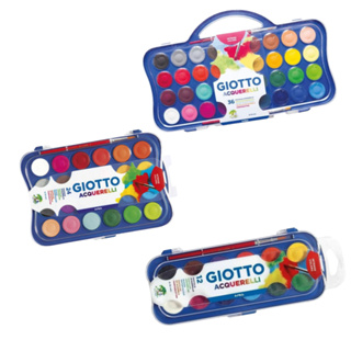 Aquarela Escolar em Pastilha GIOTTO 30mm + 1 Pincel - Escolha o Modelo