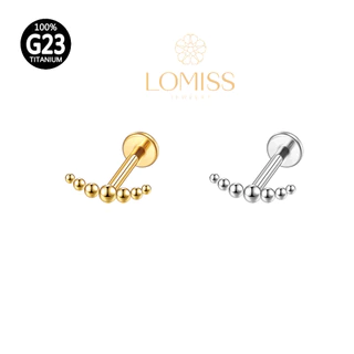 Piercing Helix Tragus Conch Boca-Medusa Labret Titânio PVD indiano Bolinhas