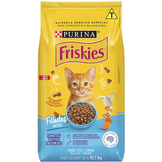 Ração Seca Nestlé Purina Friskies Frango, Leite e Cenoura para Gatos Filhotes 10,1kg