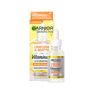 Sérum Facial Antimarcas Garnier Uniform & Matte Vitamina C, 15ml
