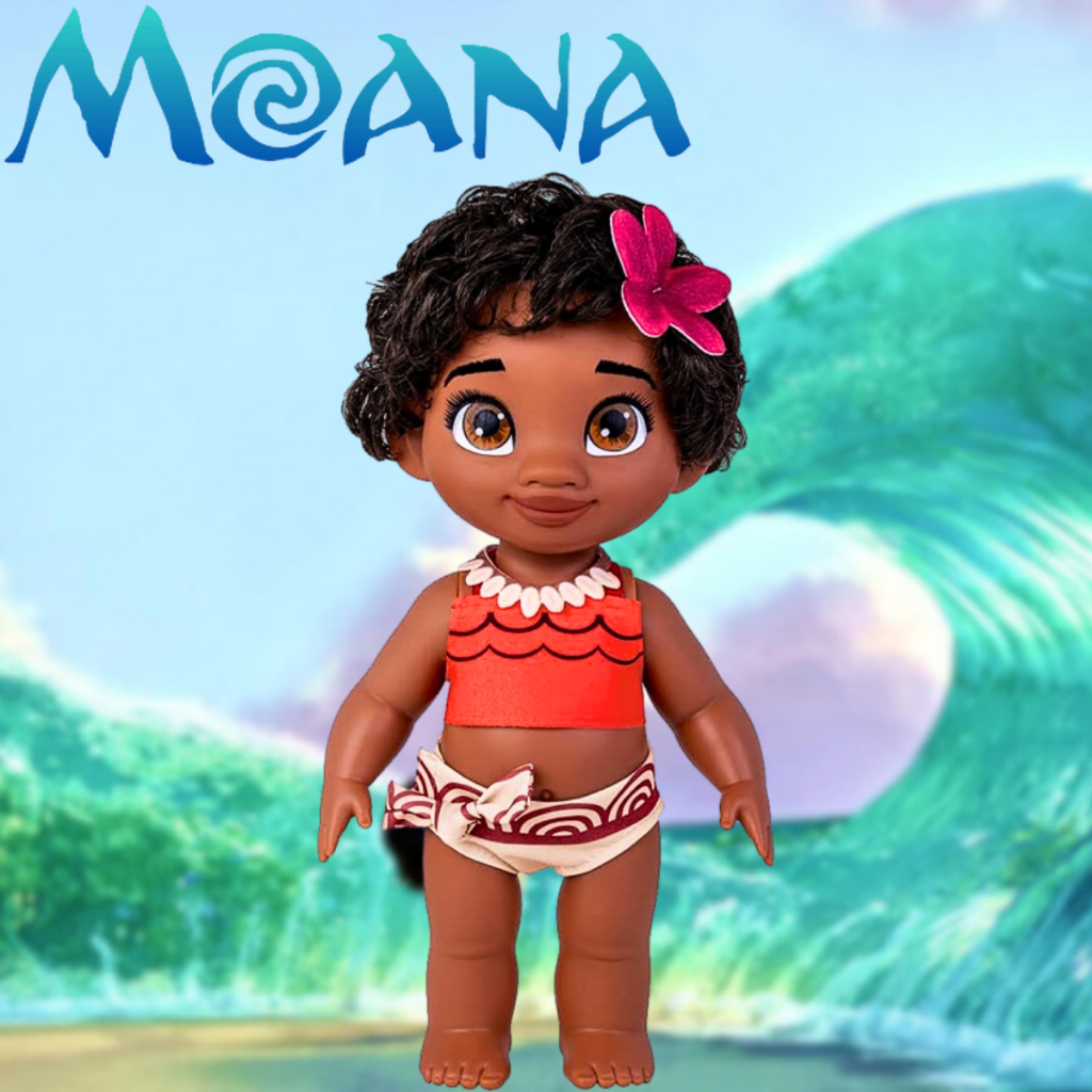 Boneca MOANA Disney ORIGINAL Princesa Bebê Disney Em Vinil 30cm Altura ...