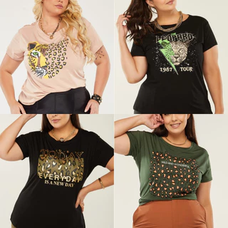 Blusa Plus Size T-shirt Moda Blogueira GG