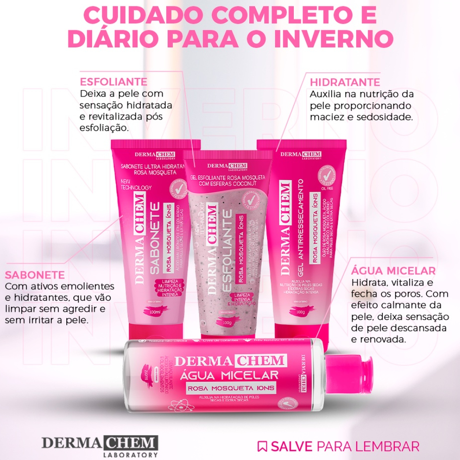 kit de Skin Care Rosa Mosqueta com Hidratação profunda Dermachem ...