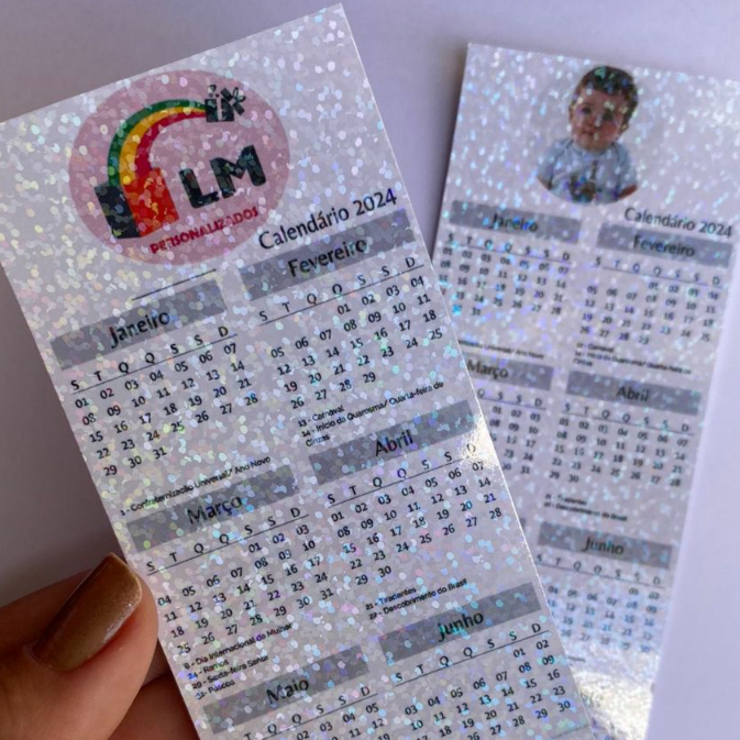 Marca Página Calendário 2024 personalizado com sua logo ou foto 10