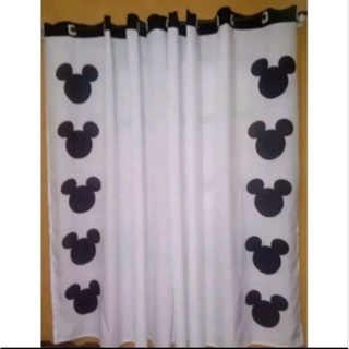CORTINA PERSONALIZADA PARA DECORAÇÃO DE QUARTO INFANTIL, SALA OU COZINHA TEMA MICKEY 2,00x1,40