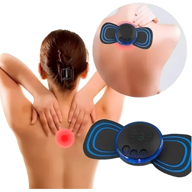 Mini Massageador Elétrico Portátil Cervical EMS Alivia Dores Corpo Pescoço