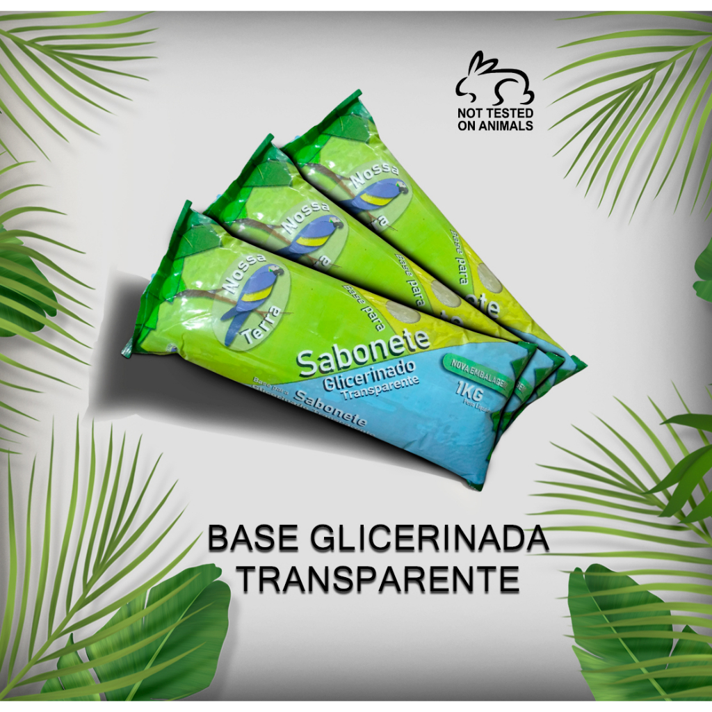 Base glicerinada para sabonetes Nossa Terra Branca ou Transparente - 1 Kg