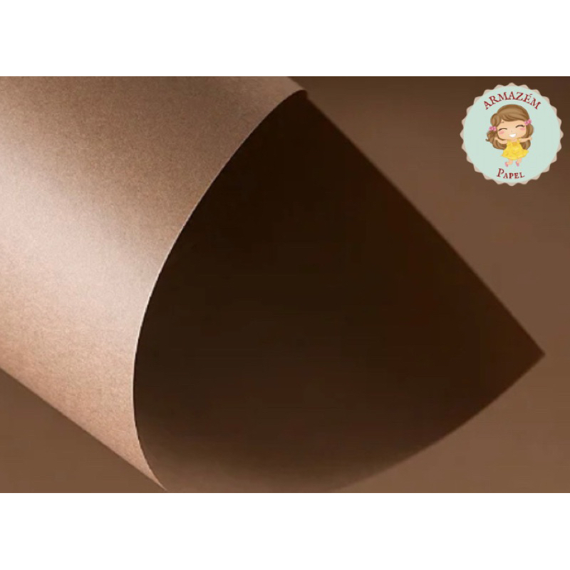 Papel Color Plus 180g A4 - Marrom (Havana) - 25Folhas | Shopee Brasil