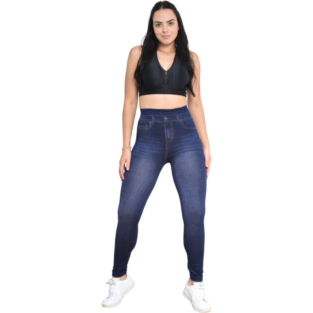 Calça fake jeans, pacote com 24 peças (15,00 UNIDADE) – LL Importados