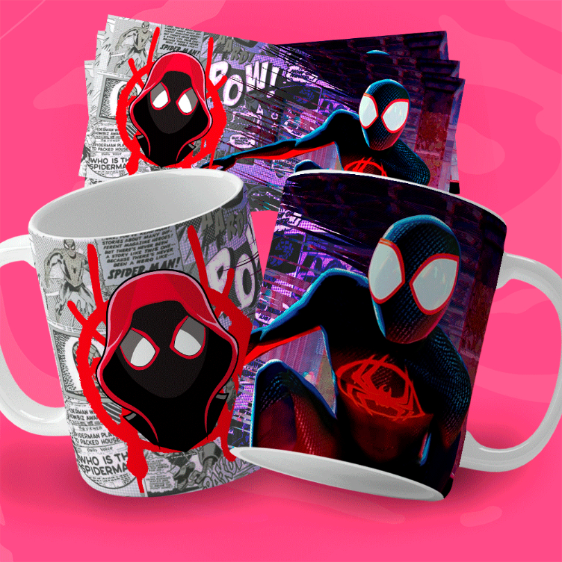 Caneca Desenho Spider Man into the Spider Verse