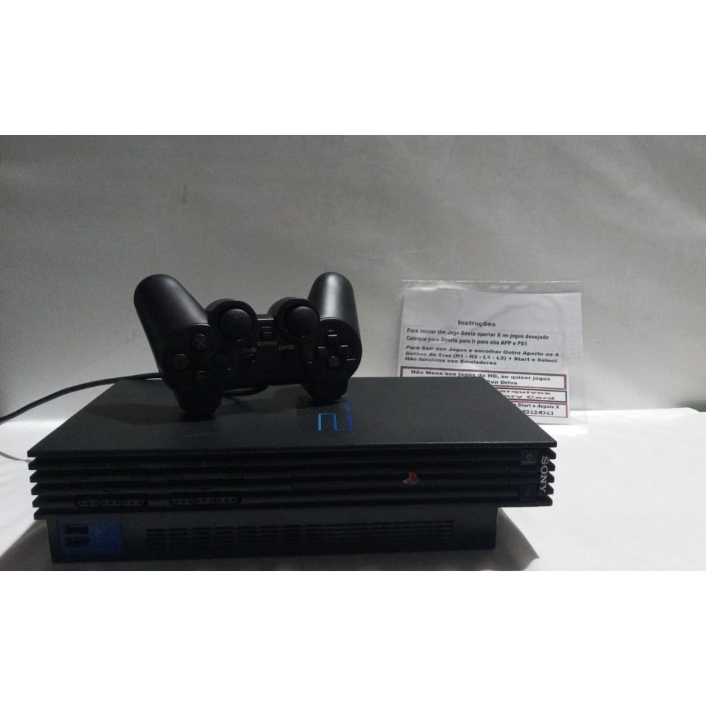 Playstation 2 Slim Ps2 Slim + Hd 500gb Lotado de Jogos